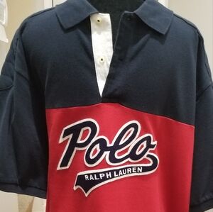 Ralph Lauren Polo Shirt in Red and Navy Blue